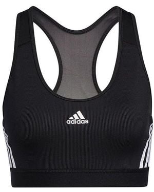 adidas (Wmns) Believe This 3-Stripes Medium Support Rib Bra Asia Sizing - Black