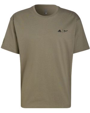 adidas Solid Colour Logo Sports Short Sleeve - Green
