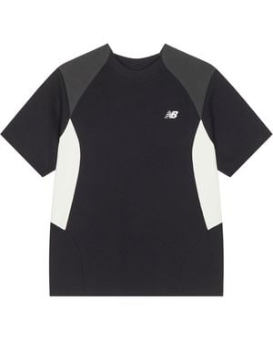 New Balance X Liangdong Color Block T-Shirt 'Dark' - Black