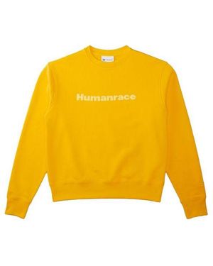 adidas Originals X Pharrell Williams Crossover Casual Breathable Solid Colour Round Neck Pullover Long Sleeves Yellow
