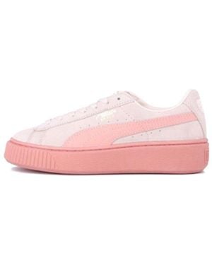 PUMA (Wmns) Suede Platform - Pink