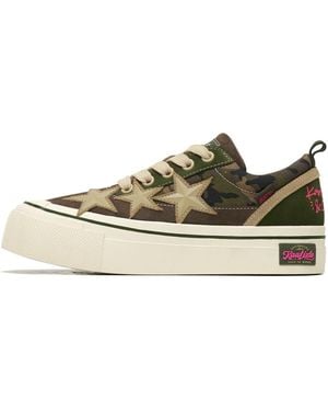 KAALIXTO Skateboarding Canvas Low 'Camouflage' - Natural