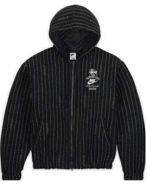 Nike X Stussy Stripe Wool Jacket 'Antique' - Black
