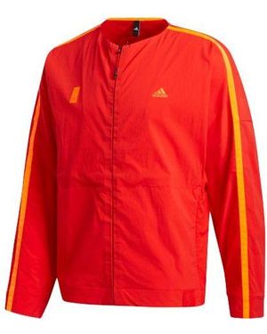 adidas Originals Casual Loose Sports Jacket Fluorescence - Red
