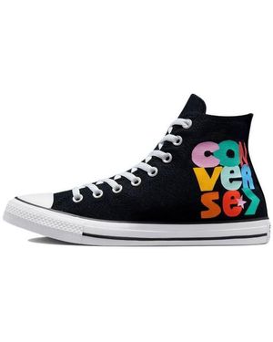 Converse Chuck Taylor All Star High 'Happy Faces' - Black