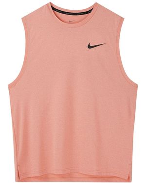 Nike Solid Colour Logo Quick Dry Breathable Sports Training Madder Root Vest - Pink