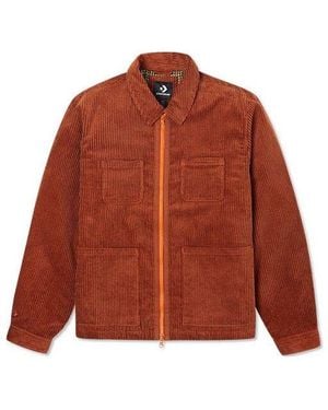 Converse Retro Solid Color Corduroy Jacket - Brown