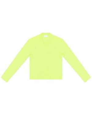 Balenciaga Crewneck Long Sleeve Top 'Fluo' - Yellow