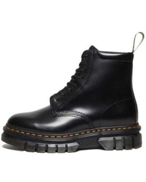 Dr. Martens Rikard Smooth Leather Platform Lace Up Boots - Black