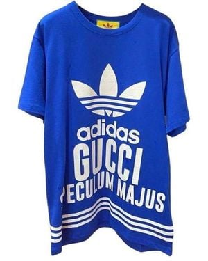 Gucci (Wmns) X Adidas Oversized Cotton Jersey Short Sleeve T-Shirt - Blue
