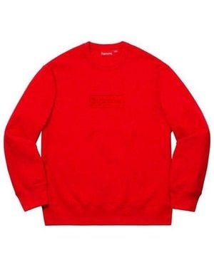 Supreme Cutout Logo Crewneck - Red