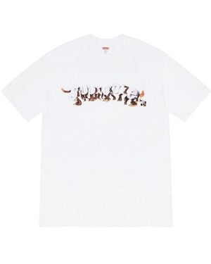 Supreme Suprem Week 8 Apes Tee Logo Alphabet Printing Round Neck Short Sleeve - Blue