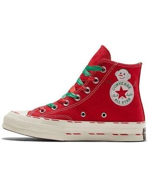 Converse Chuck 70 High 'Christmas Snowman' - Red
