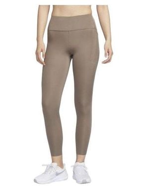 Nike (Wmns) Swift High-Waisted 7/8 Running Leggings With Pockets 'Mink' - Natural