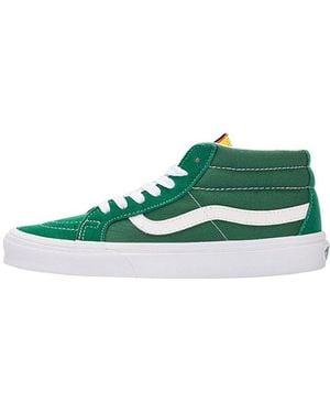 Vans Sk8-Mid Suede Street Style Trainers - Green