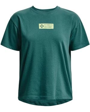 Under Armour (Wmns) Project Rock Globe T-Shirt 'Coastal' - Green