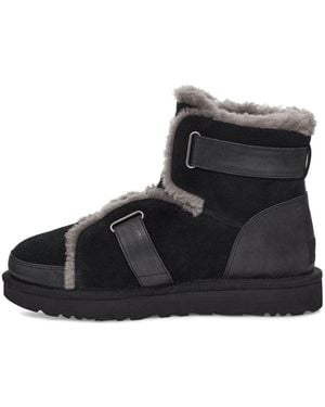 UGG (Wmns) Dune Mini Buckle Boot Fleece Lined - Black