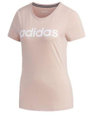 adidas (Wmns) Neo Round Neck Sports Short Sleeve - Pink