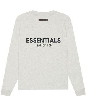 Fear Of God Ss21 Long Sleeve T-Shirt 'Light Heather Oatmeal' - White