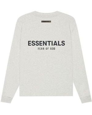 Fear Of God Ss21 Long Sleeve T-Shirt 'Light Heather Oatmeal' - White