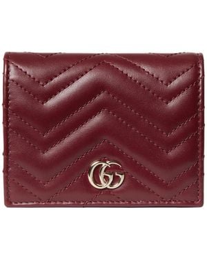 Gucci (Wmns) Gg Marmont Quilted Leather Wallet Leather' - Purple