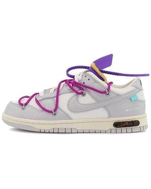 Nike X Off- Dunk Low 'Lot 28 Of 50' - Purple