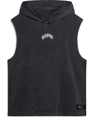 Li-ning Badfive Graphic Sleeveless Hoodie 'Washed' - Black