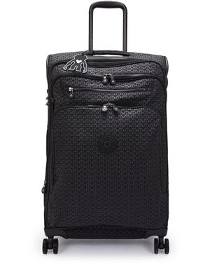 Kipling Wheeled luggage New Youri Spin M Palmtree Leaves Medium - Blue