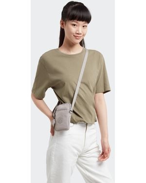 Kipling Phone Bag With Adjustable Crossbody Strap - Grey