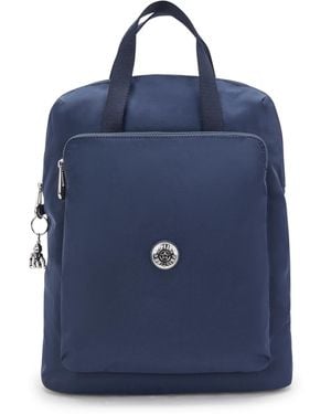 Kipling Backpack Kazuki Night Ocean Jacquard Medium - Blue