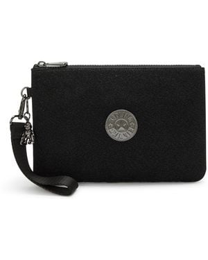 Kipling Pouch Fancy Cosmic Quilt Large - Black