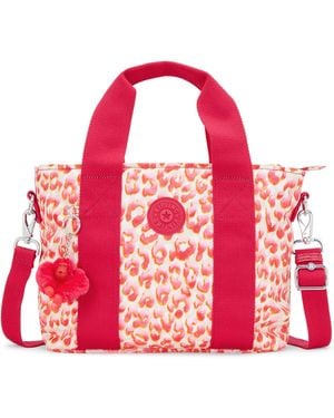 Kipling Tote Minta M Latin Cheetah Medium - Pink