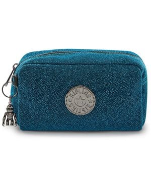Kipling Pouch Gleam Leaves Towel Medium 75% Cotton, 25% Polyester - Blue