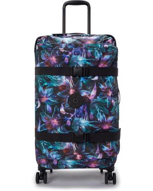 Kipling Wheeled luggage Spontaneous M Palmtree Leaves Medium - Blue