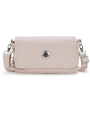 Kipling Shoulder Bag Aras Up Pink Pearl Jacquard Small - Grey