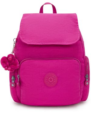 Kipling Backpack City Zip S Pearl Jacquard Small - Pink