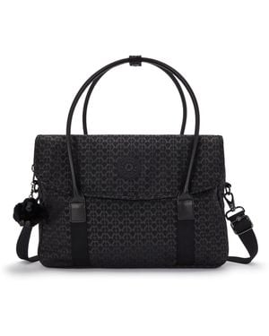 Kipling Laptop Bag Superworker S Signature Emb Print Small - Black