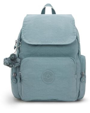 Kipling Backpack City Zip S Relaxed Grey Small - Blue