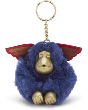 Kipling Monkey/Keyhanger Wonder Monkey Wonder Small 72% Acrylic, 28% Polyester - Blue