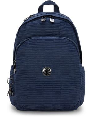Kipling Backpack Delia Night Ocean Jacquard Medium - Blue