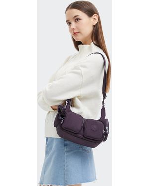 Kipling Crossbody Bag Rikka S Ultimate Plum Small 56% Recycled Polyamide, 44% Polyamide - White