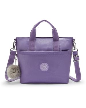 Kipling Tote Zamora Metallic Mauve Small - Purple