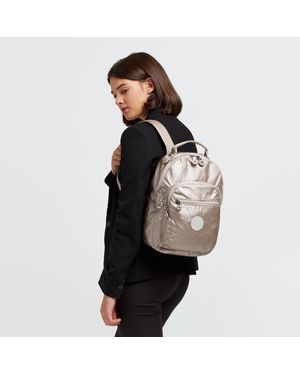 Kipling Backpack Seoul S Starry Metallic Small - Natural