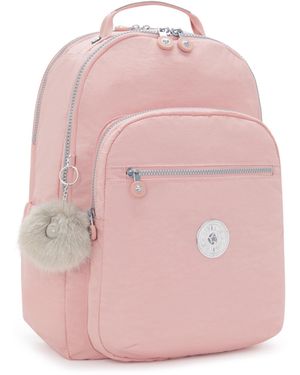 Kipling Backpack Seoul Lap Blush Metallic Large - Pink