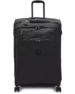 Kipling Wheeled luggage New Youri Spin L Palmtree Leaves Large - Blue
