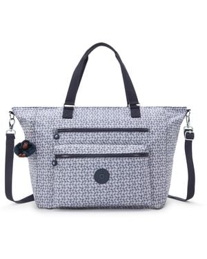 Kipling Weekend Bag Isaac Groovy Vines Large - Grey