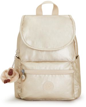Kipling Backpack Ezra S Starry Metallic Small - Natural