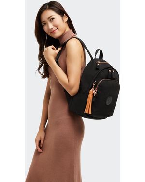 Kipling Backpack Delia Rose Black Medium - Brown
