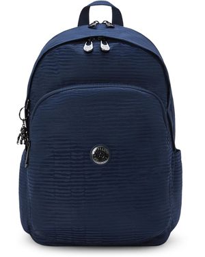 Kipling Backpack Delia M Night Ocean Jacquard Large - Blue