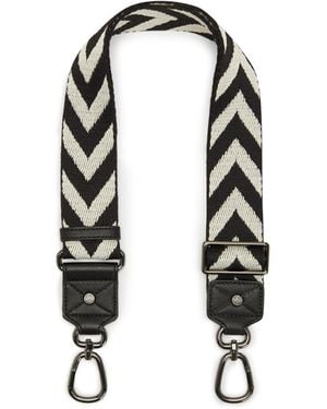 Kipling Small Accessories Shoulderstrap L Bl Wh Chevron Large 100% Polyamide - Black